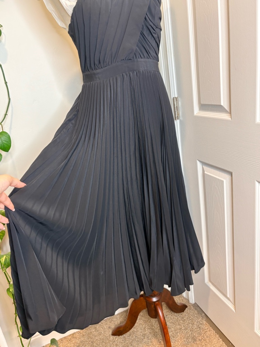 Anthropologie Maeve Pleated Twofer Midi Shirt Dress - Picture 4 of 13